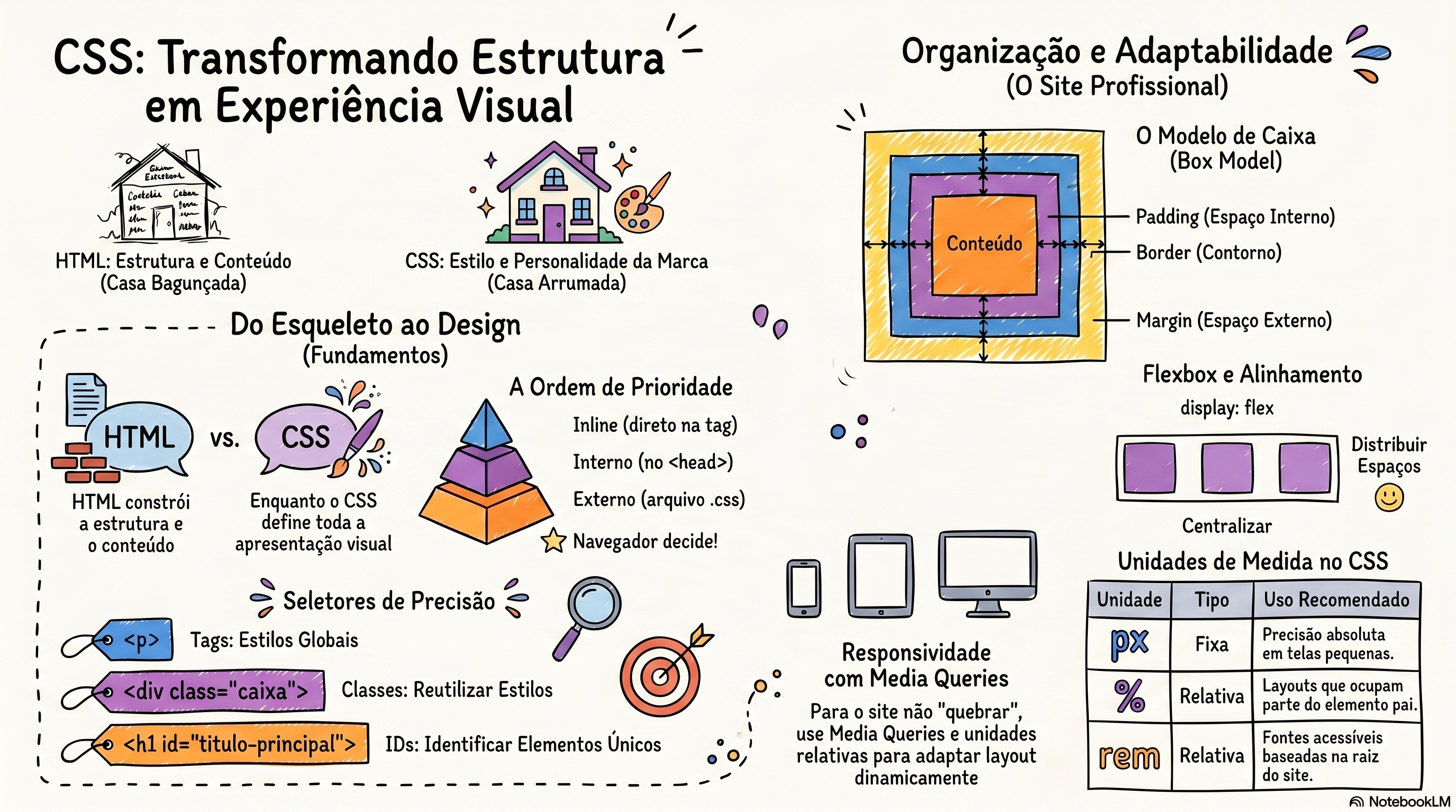 Infográfico do curso de CSS