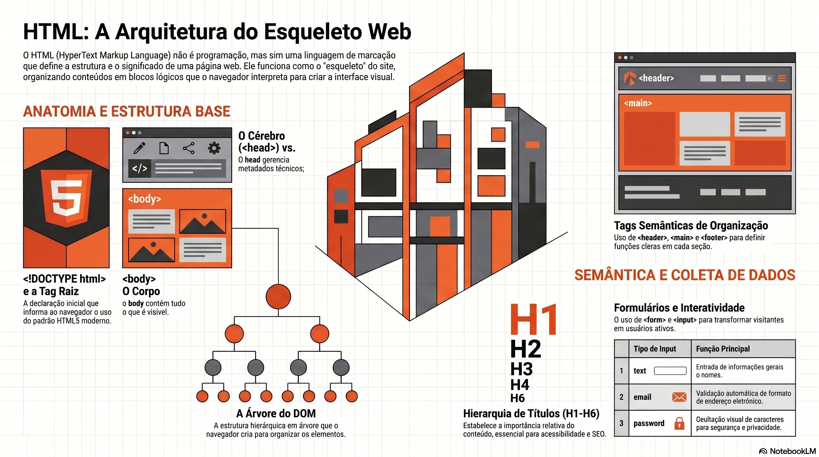 Infográfico do curso de HTML