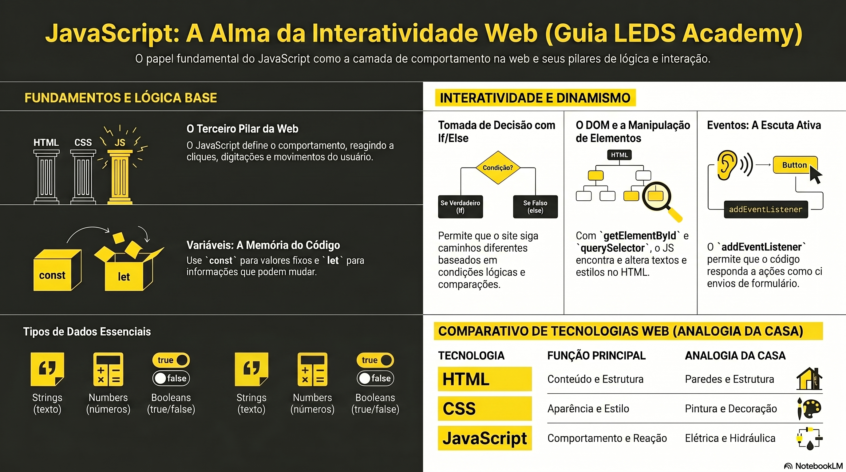 Infográfico do curso de JavaScript